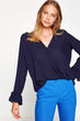 Women Navy Blue Blouse