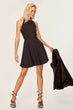 Detailed Impact  Black Dress Deplete