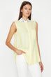 "Women 'S Yellow Collar Detailed Shirt "