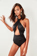 Black Cross Gusset Swimwear