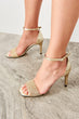 Gold Metallic Women Heels Shoes