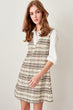 Multicolored tweed dress