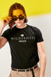 Men 's Black Slim Fit Printed Bicycle Neck T Shirt