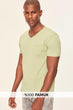 Mint Basıc for Men Slim Fit Short-Sleeve V-Neck Pocket Detail