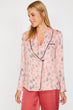 Women Pink Pattern Sleepwear Top