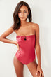Burgundy Accessorized Swimwear