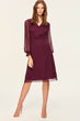 Drawstring Waist Dress in Plum