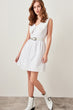 White Collar Detail Dress