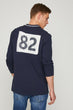 Male Navy Blue Long-Sleeve T-Shirt