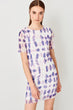 Blue Tie Dye Pattern Knitted Dress