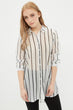 Women Black Striped Tunic