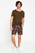Male Green Patterned Shorts