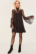 Advanced Flywheel Black Lace Sleeves Dress