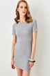 Gray Mini Knitted Dress