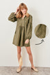 Embroidered Dress Khaki