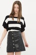 Women Black Striped Sweater