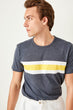 Mustard Men Panelled T-Shirts