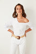 Trendyol White Lace Collar Blouse TWOSS19EH0169