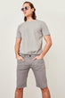Gray Men 'S Shorts-5 Pockets Smart-Casual