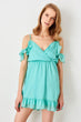 Mint Shoulder Detail Dress TWOSS19FG0064