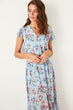 Blue Floral Pattern Dress