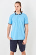 New Blue Men 'S Collar Polo Collar T-Shirt