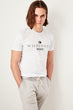 MAN White Male Slim Fit Printed Bicycle Neck T Shirt