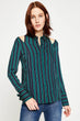 Women Navy Striped Shirt