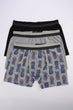 Multicolour Male 3' Package Pattern Boxer