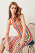 Multicolored Striped Knit Dress