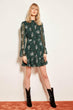 Green Floral Print Dress