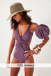 Purple  Detailed Swimsuit