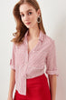 Trendyol Red Striped Shirt TWOSS19ST0058