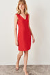 Red Pocket Detail Dress