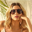 Fashion Rimless Pilot Sunglasses Women Men Vintage Gradient Clear Lens Sun Glasses Eyewear Luxury Design Ocean Color Sunglasses