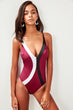 Burgundy Back Detailed Swimsuit