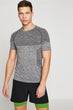 Male Gray Short Sleeve Cycling Neck T Shirt