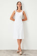 White Shoulder Detail Dress