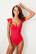 Red Handles flounces Swimwear