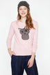 Women Pink Pattern Sweater