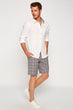 Male Gray Plaid Shorts