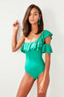 Green Flounces Swimwear