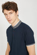 Male Navy Blue Short-Sleeve T-Shirt