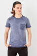 New Navy Blue Men 'S Oil-Flushing T-Shirts With Pocket