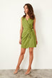 Green Lacing Detail Dress