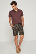 Male Green Patterned Shorts/Bermuda