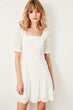 White Embroideries Detail Dress