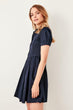 Navy Blue Button Detail Dress