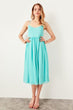 Mint Shoulder Detail Dress