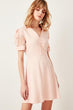 Pink Collar Detail Dress